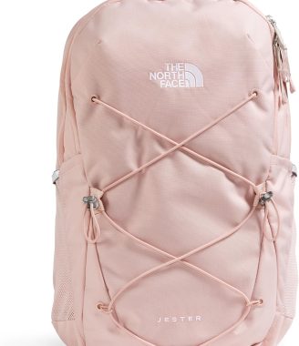 THE NORTH FACE Women's Jester Everyday Laptop Backpack | Commuter Travel Bag with Laptop Sleeve, Water-Repellent Finish, Spacious Compartment, Pink Moss, One Size