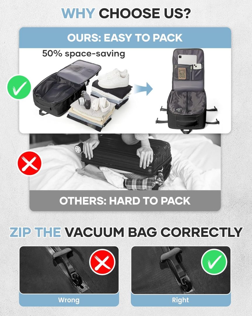 WONHOX Travel Backpack for Women Men, Laptop Backpack with Shoe Compartment,Waterproof Hiking Carry on Backpack - Image 3